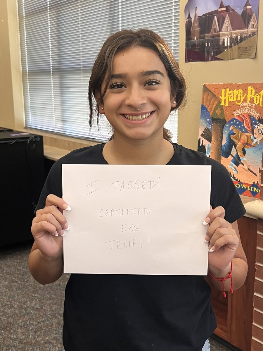 Congratulations Maggie Torres! Maggie earned her EKG certification this morning.