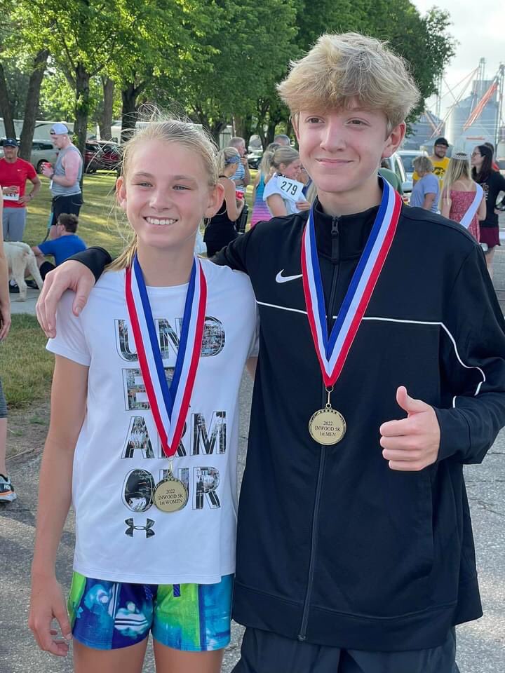 bvtrackandfield's tweet photo. Congrats to our Lynx distance runners, Addison Scholten and Micah Peters for winning age divisions at the Inwood Firecracker 5K yesterday!! Way to go!!! #OneFamiy #LynxWay https://t.co/nPqaVn8FNM
