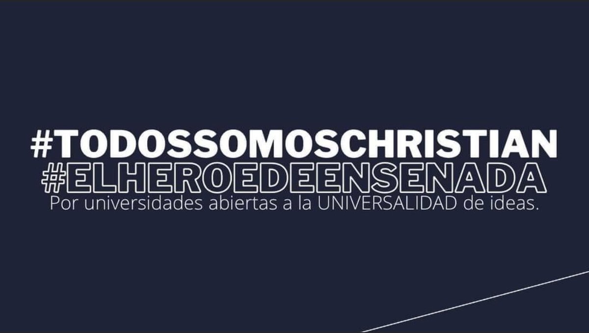 En más de una ocasión me han discriminado, acosado, señalado y amenazado por ser ProVida y estar a favor de las libertades fundamentales. Me identifico plenamente con Christian.

¡Ya basta! No lo permitamos más.

#TodosSomosChristian 
#ElHeroeDeEnsenada