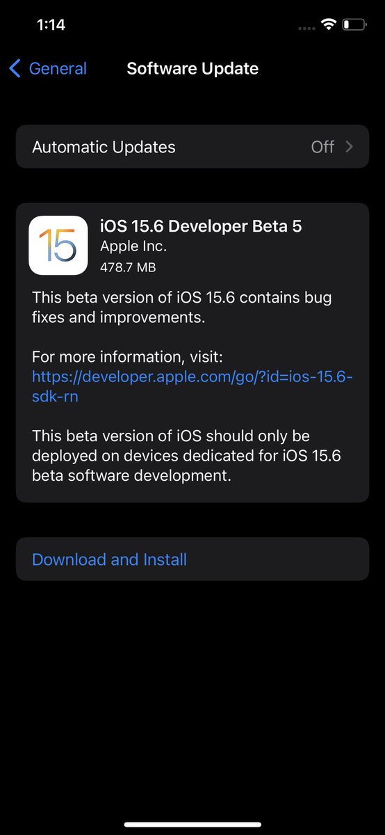 iOSphoneTV's tweet image. نزلت النسخة التجريبية الخامسة 
لتحديث iOS 15.6 للمطورين (بيتا 5) 💡

ليس نسخة RC كما كنا نتوقع، يعني النسخة الرسمية لتحديث 15.6 باقي لها اسبوعين على الاقل لتنزل للعامة 🤔

#iOS156