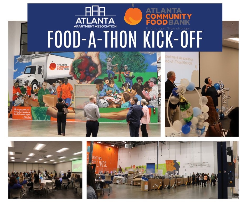 Over 70 AAA member companies showed up today at <a href="/ACFB/">Atlanta Community Food Bank</a> to celebrate this year's Food-A-Thon Kick-Off!

The AAA Food-A-Thon is one of the largest food drives in the country, donating more than 124 million meals to families in our metro Atlanta community over the years.