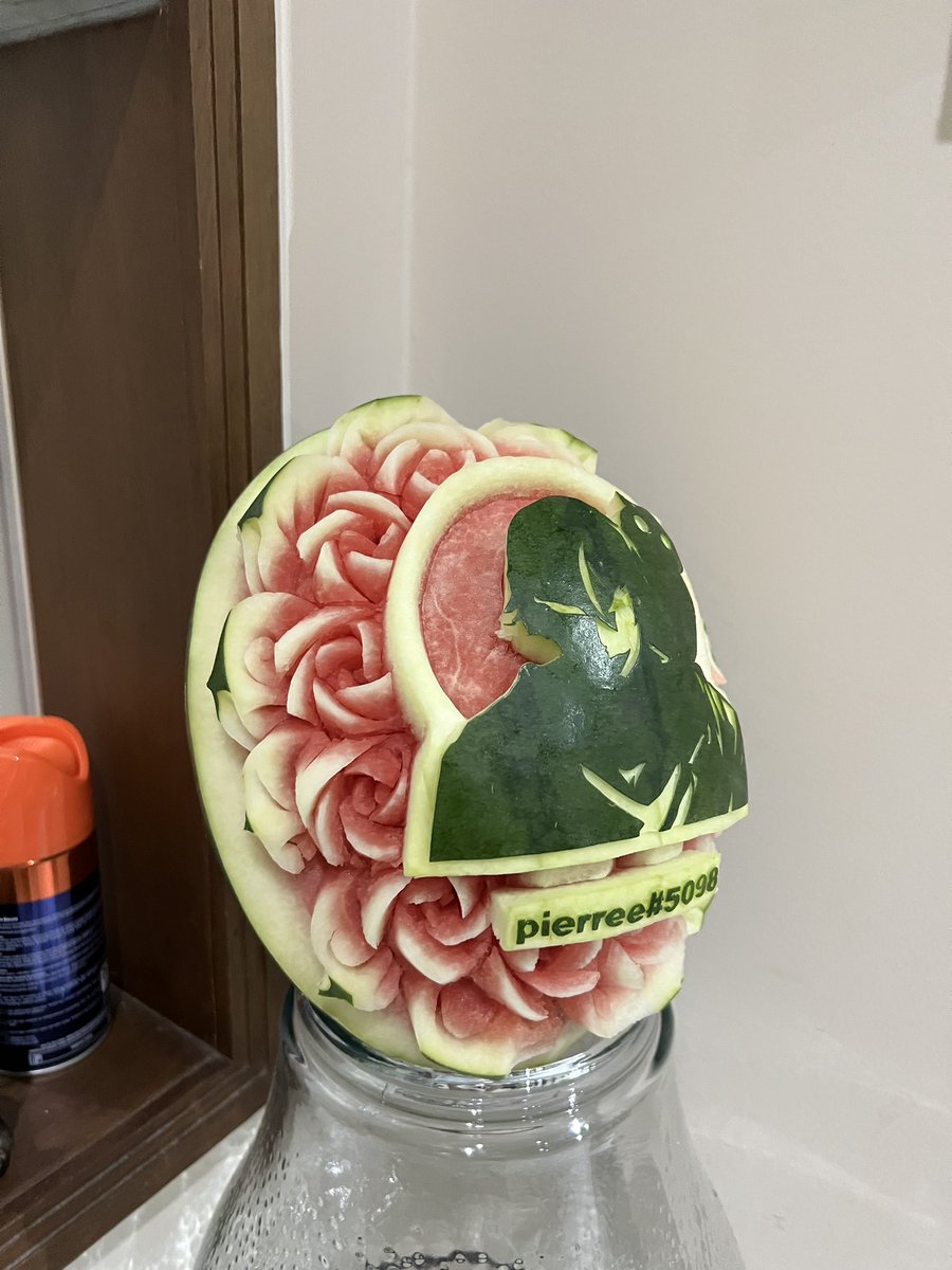 5098Pierre's tweet photo. hello i made a special watermelon carving art for @operationSIN hope you guys like my art and i hope i can be a part of @operationSIN community ❤️🙏🥳🍉 
@operationSIN @NFTLlama @HatoETH @Jacktavo @casualties 
#SINNERS #WeAreSINNERS #SINNERSsupportSINNERS #operationSIN https://t.co/4y8EYOwUls