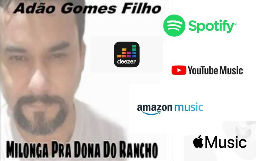 #Lançamento
#MilongaPraDonadoRancho
#AdãoGomesFilho
Já está disponível nas principais plataformas de música, o single
Milonga Pra Dona Do Rancho. Meu mano @adaogfilho  compôs e gravou.
Bora curtir