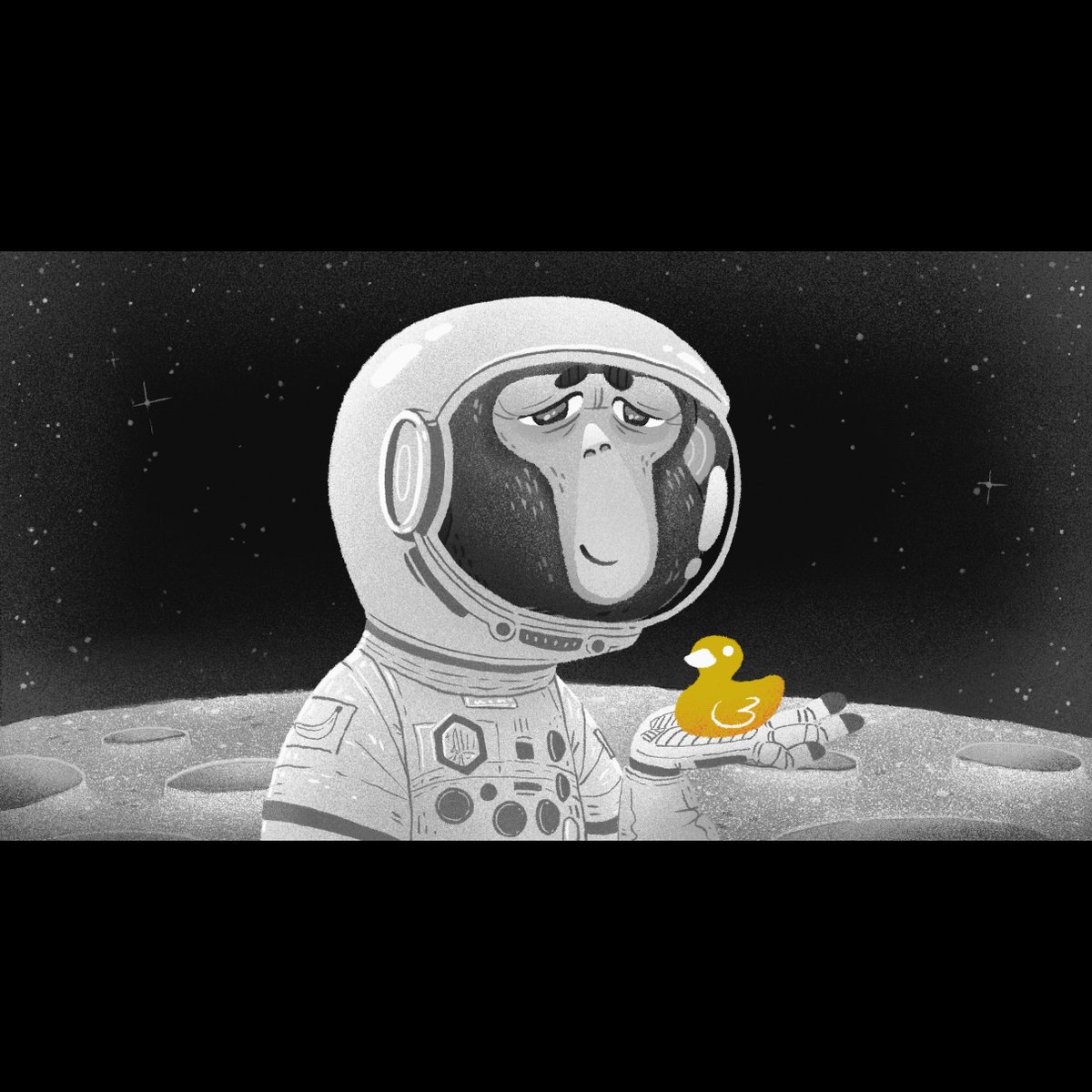 Moonstream_com's tweet photo. Tuesdays, amiright? The week won't wait. Make friends with a yellow duck and get after it space monkeys!

#MoonstreamMonkey97 #Moonstream https://t.co/tVyV5yc5ST