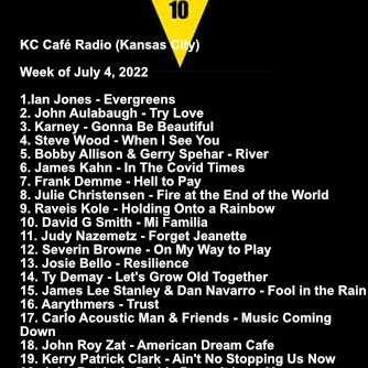 severooni's tweet photo. "On My Way To Play" from "Overdue" has moved up from #15 to #12 on the July 4th @KCCafeRadio top 20 chart.
Listen: https://t.co/oJgNwxp81c
Available at https://t.co/aHsXBKsPmL &
https://t.co/xRaWMEME1b
or direct at https://t.co/Qg880tFvUh
#TopTen #Charts #Overdue #SeverinBrowne https://t.co/TV3x8EEjfr