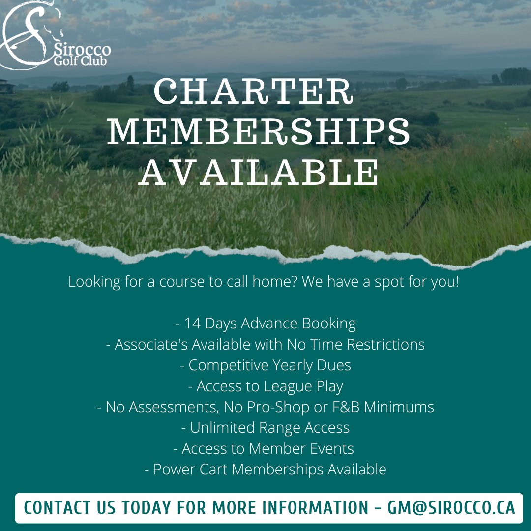 Charter Memberships Available!
#YYCGolf #YYC