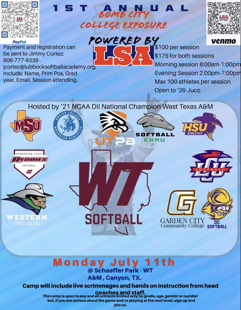 Come join us at our 1st annual college exposure camp!! #WeAreLSA