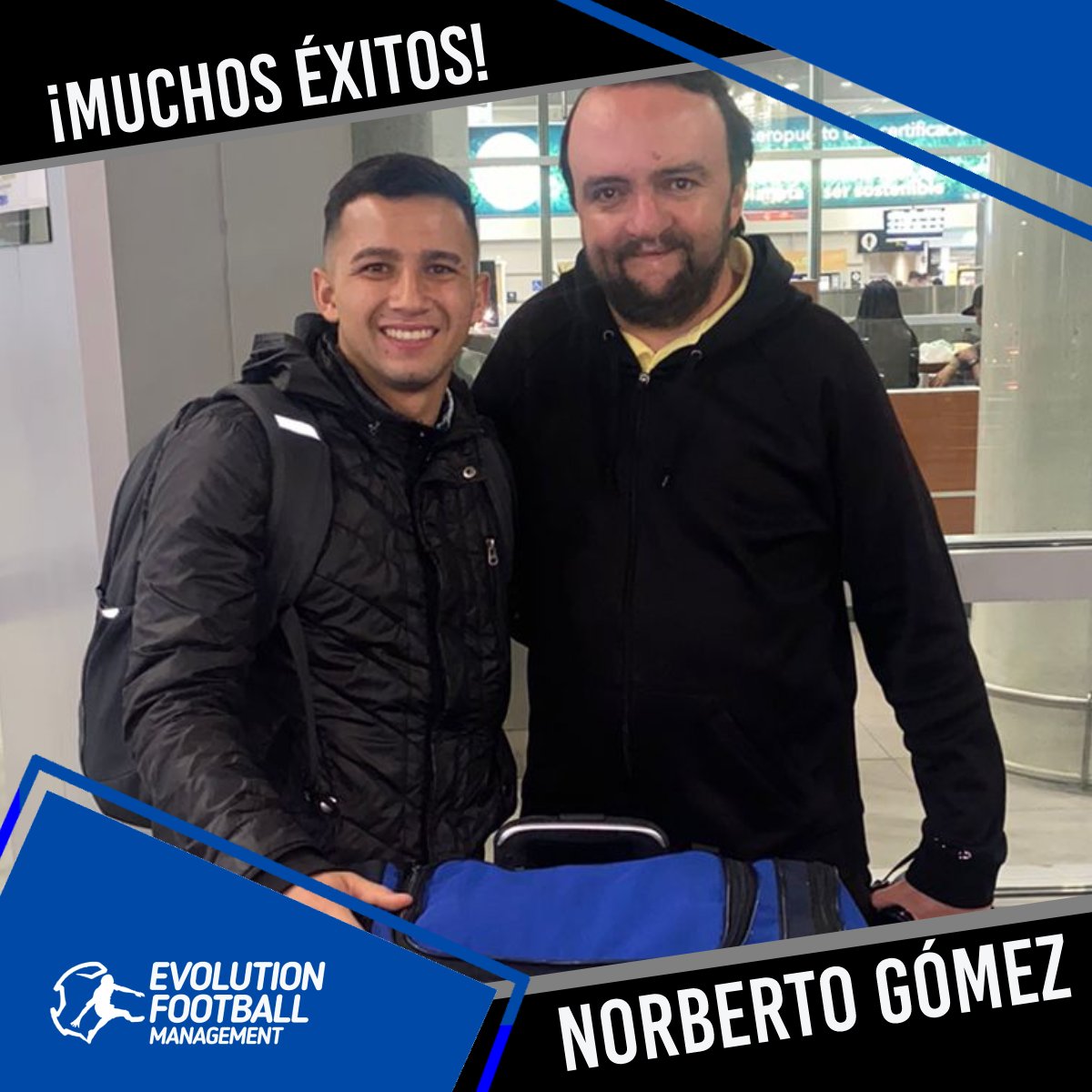 EvolutionFutbol's tweet photo. Norberto Gómez, viajó hacia Argentina, donde reforzará a Escorpión F.C., en su meta de pasar los 'play-offs' de cara al torneo Federal B de ese país. Desde @EvolutionFutbol, le deseamos todo lo mejor en esta nueva etapa. #PorLaJuventudYElDeporte 
https://t.co/9eKfiIgwcm https://t.co/JYFHauOwXP