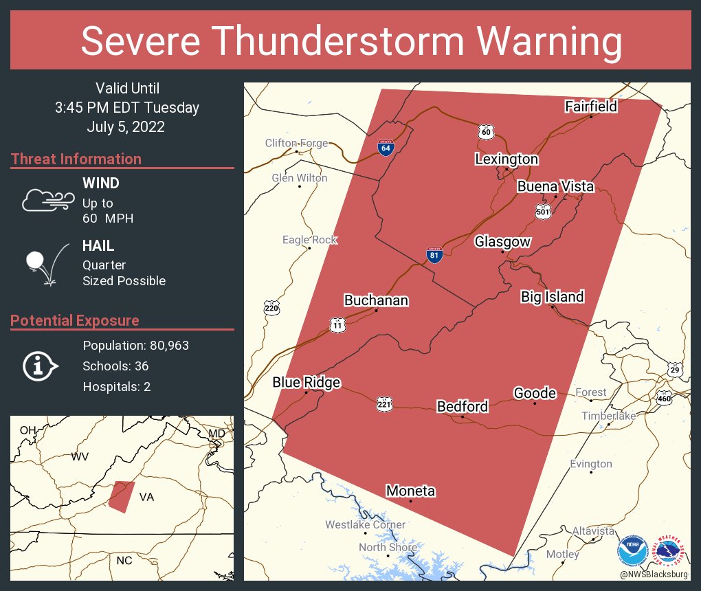 NWS Severe Tstorm on Twitter "Severe Thunderstorm Warning including
