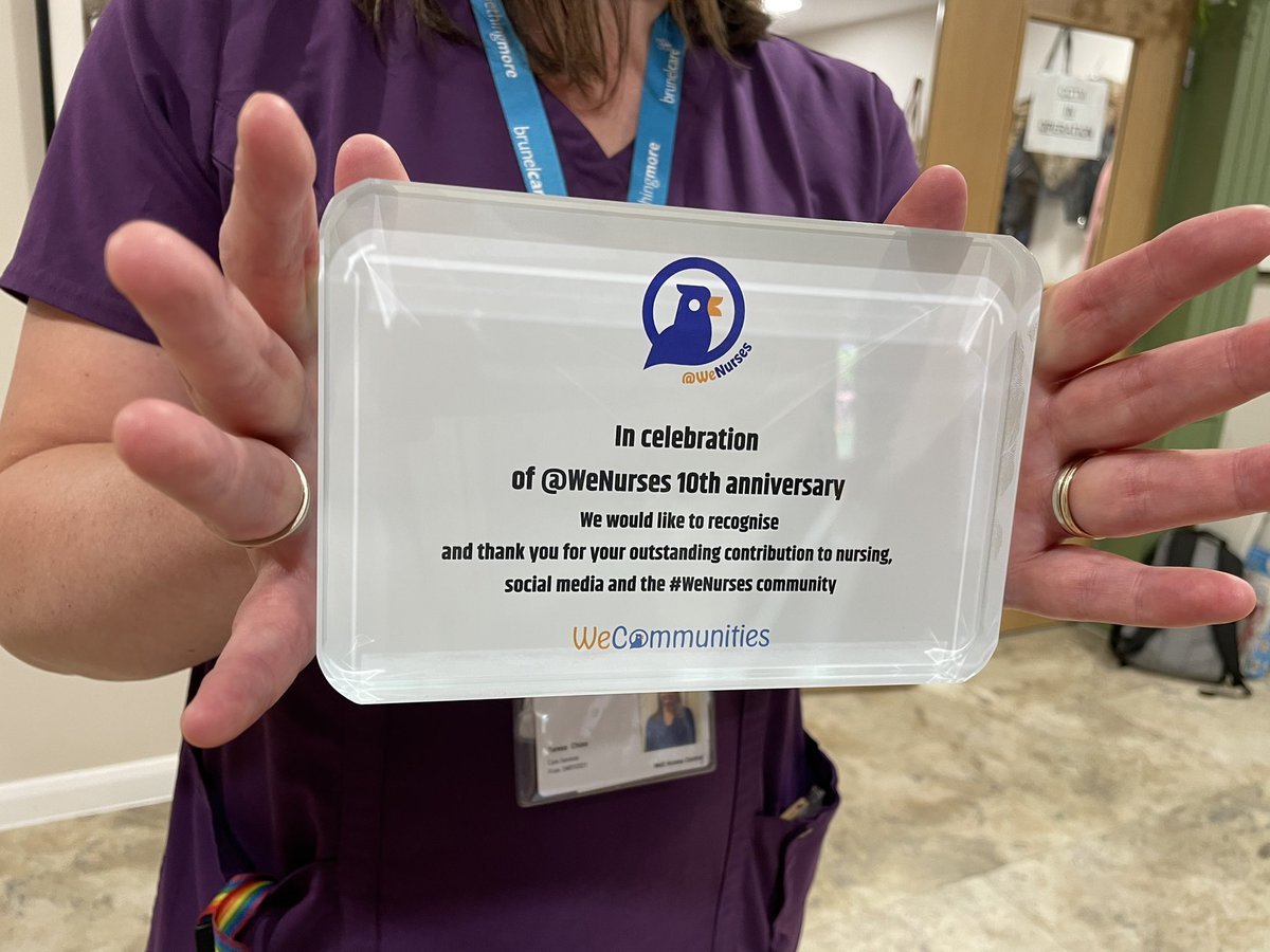 WeNurses's tweet photo. We know some of you will be concerned about whether or not there was a #10yearsOfWe cake today!
We are please that @Brunelcare residents enjoyed the cake as part of @AgencyNurse
“We Contribution Award” presentation this afternoon :) https://t.co/kJmbHX4xTP