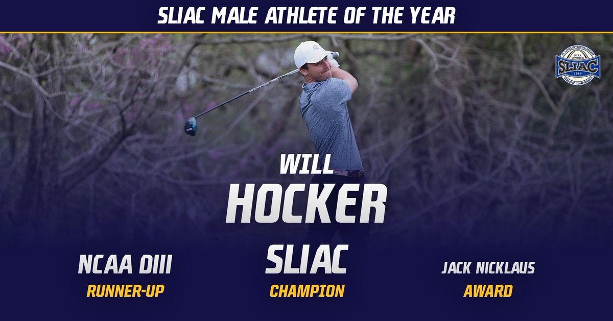 Will Hocker of <a href="/gorlokgolf/">Webster Golf</a> has been named the inaugural <a href="/SLIAC/">SLIAC</a> Male Athlete of the Year! 

#LokNation