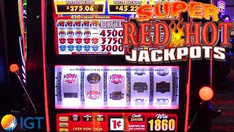 Super Red Hot Jackpots Slot Machine -  - This 5 Reel 20 Line Multi-Level Progressive slot game is delivered on their S3000 game cabinet, and comes with a variety of stepper base game themes and pay tables!