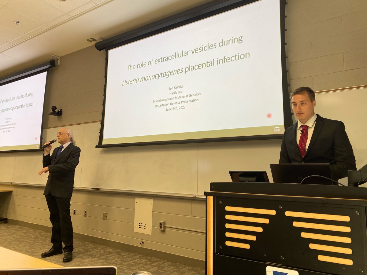JonKaletka's tweet photo. Two weeks ago, I had the pleasure (if you want to call it that) of defending my dissertation and earning a Ph.D. from @MSU_MMG. It has been an challenging and rewarding five years, and I am so thankful for everyone who helped and supported me along the way. https://t.co/9L2G5n6lE4