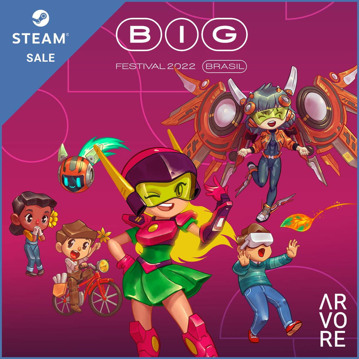 🇺🇸 <a href="/BIG_Festival/">gamescom latam BIG Festival 🎮</a> is almost here! To make things even better, all our games are on sale on #Steam! Don't miss this chance!

🇧🇷 O <a href="/BIG_Festival/">gamescom latam BIG Festival 🎮</a> está quase aí! E pra melhorar, todos nossos jogos estão em promoção na Steam! Vai lá conferir!

🔗 store.steampowered.com/curator/422808…