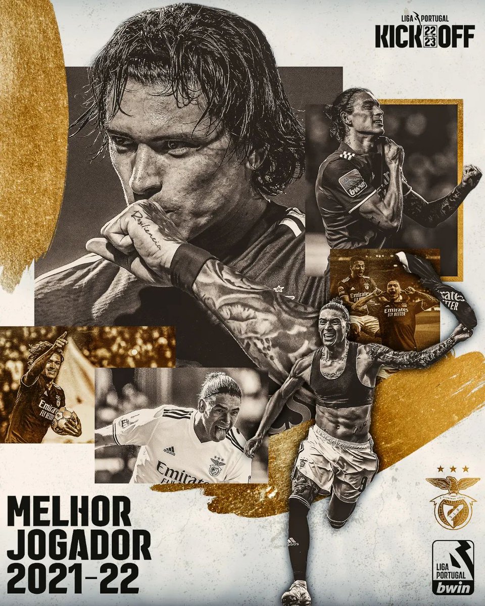Darwin eleito o 𝐌𝐄𝐋𝐇𝐎𝐑 𝐉𝐎𝐆𝐀𝐃𝐎𝐑 da #LigaPortugalbwin 2021/22 🌟