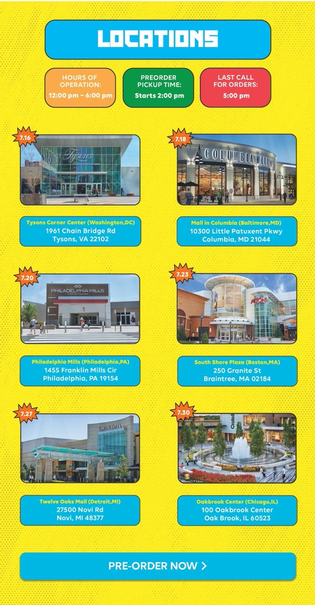 BTS Merch⁷ on Twitter "Line Friends PopUp Truck Tour DATES July 16