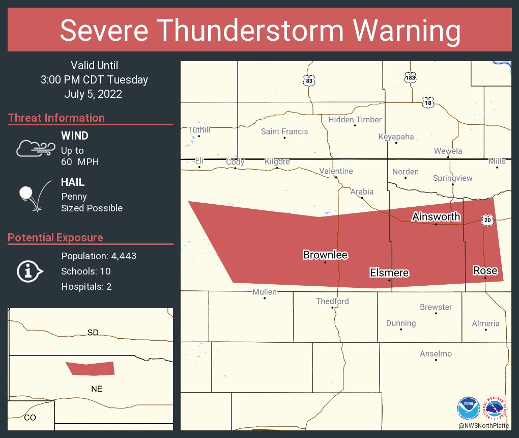 NWS Severe Tstorm on Twitter "Severe Thunderstorm Warning including