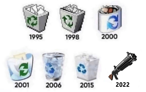 Evolution of the trash icon 💀