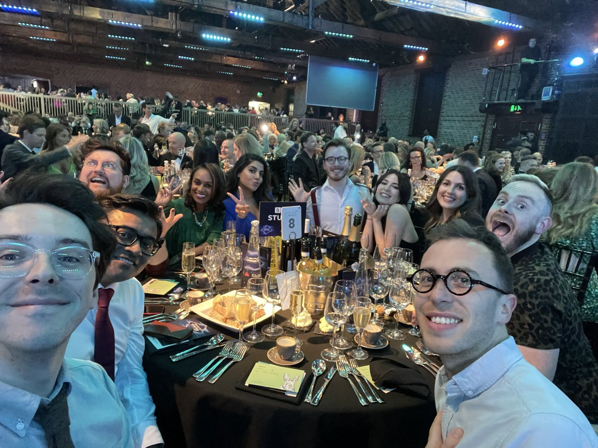 Team digital <a href="/bbcstudios/">BBC Studios</a> representing at the <a href="/BroadcastDigi/">Broadcast Digital Awards</a> awards! 🤞 #BDA2022