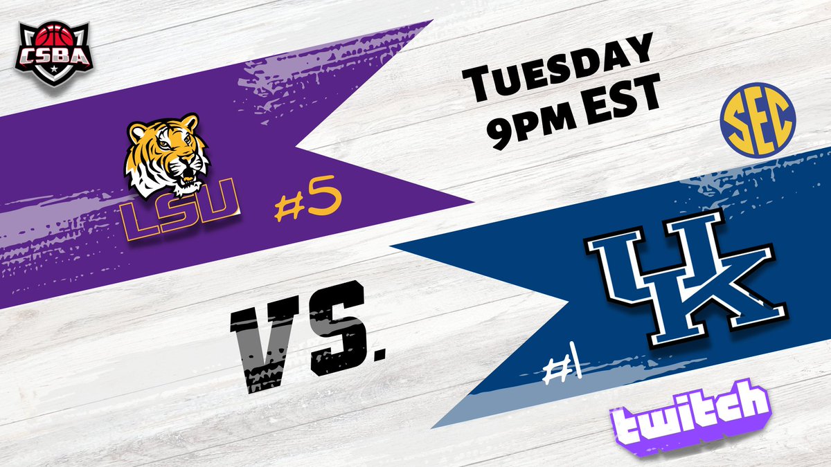 CSBABasketball's tweet photo. SEC Conference Tourney Semi Final!
Tune in 9PM EST!!
Join us live on Twitch https://t.co/5uMjt9KXPX
#college #csba #thisiscsba #simulationsports #SIM #tourney #conferencetourney https://t.co/L11I27WMCM