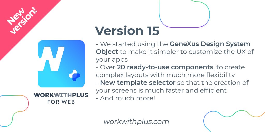 workwithplus's tweet image. 📢WorkWithPlus for Web 15 has been released! 

👉Release notes: bit.ly/3Axbeoy

⬇️ Download: developer.workwithplus.com

🚀Here are some of the highlights of the new features available in this new version!

#WorkWithPlus #LowCode #GeneXus