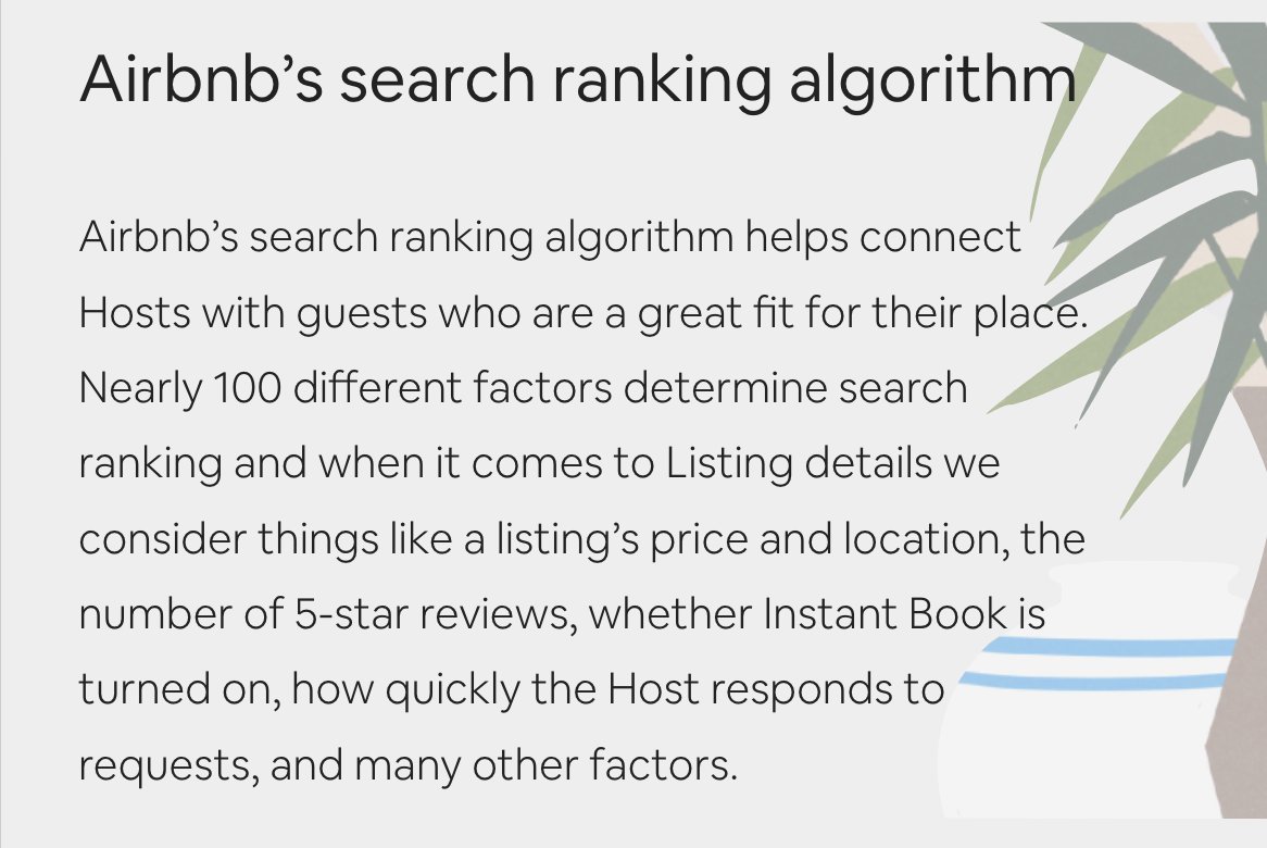 Our friends at <a href="/Airbnb/">Airbnb</a> are offering strategic insight for your listings! Ranking, Quality, Amenities, and more!

Read more here: bookingpal.com/en/hosting-str…

#airbnb #businessstrategies #airbnbhost #vacationrentals #bookingpal #channelmanager #bookingAPI #businessstrategies
