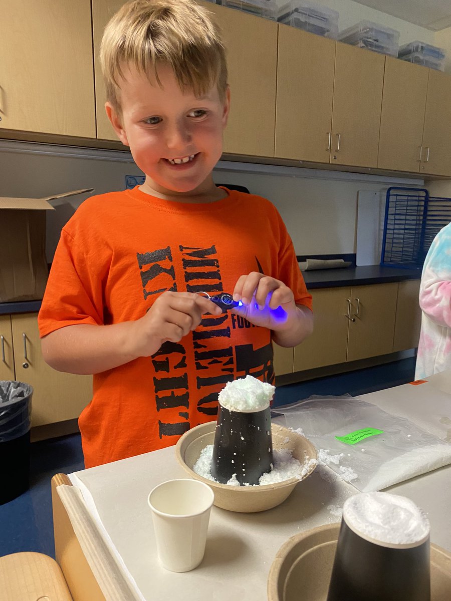 Today on our Spacecation, we took a trip to Europa, one of Jupiter’s moons! This was probably our favorite activity- an ice volcano experiment! #FCPSELEVATE @FCPSElevate