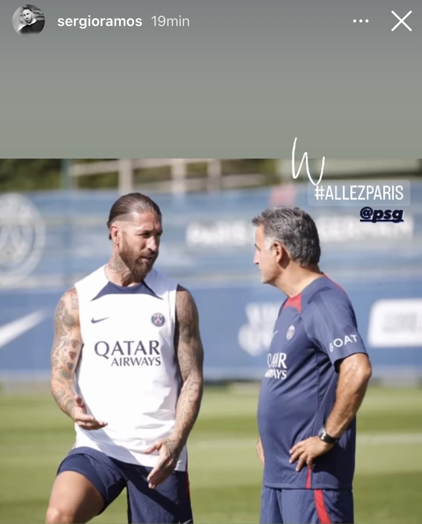 CanalSupporters's tweet photo. Sergio Ramos 🇪🇸 apprécie déjà Christophe Galtier 🫡🇪🇸🇫🇷 https://t.co/B6sEQAPfbJ