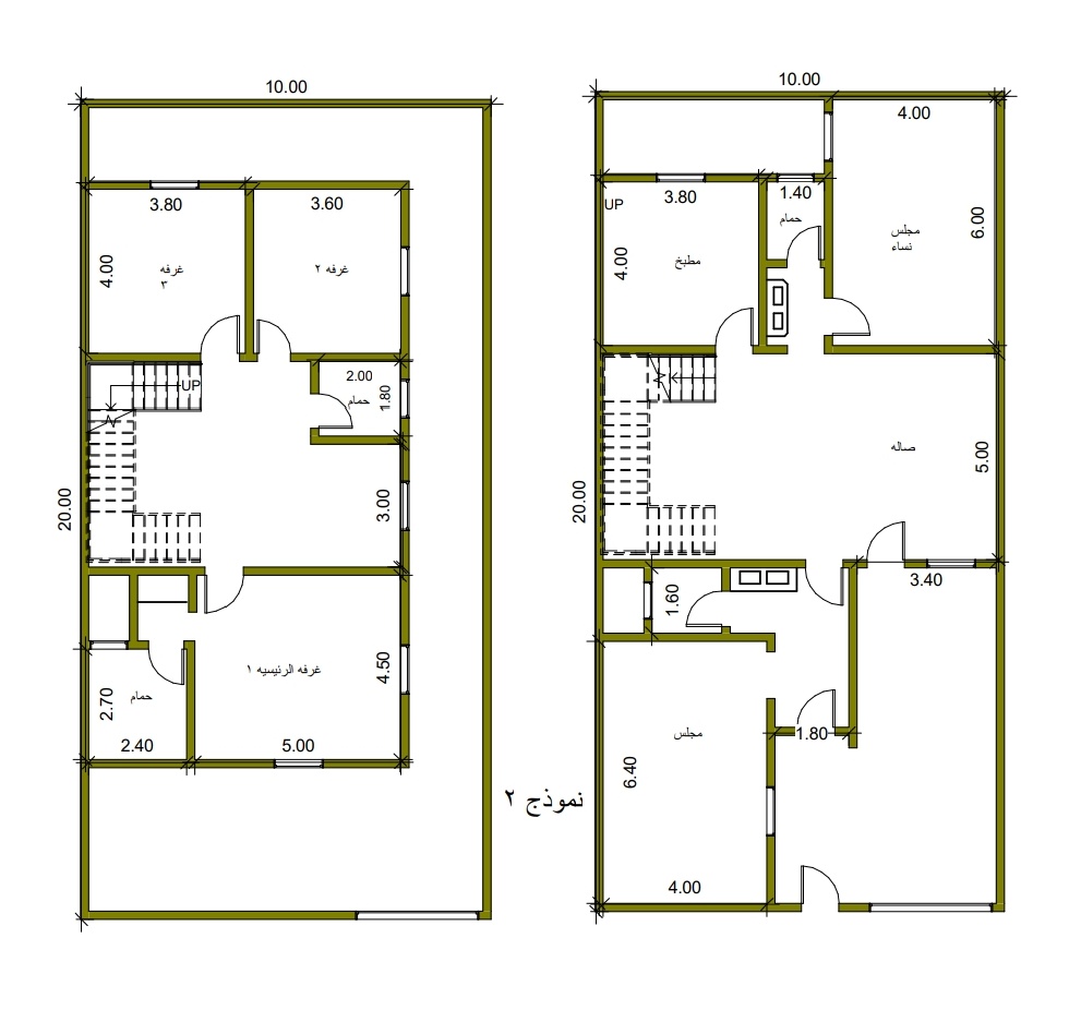 Awad4d's tweet image. تم تصميم ٣ نماذج
لاحد المتابعين
المبنى : دوبلوكس  
 الارض : ١٠*٢٠
الارض ٢٠*٢٠ مقسومه