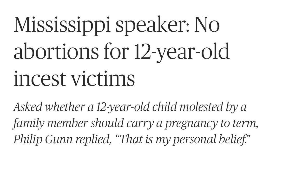 OliviaIsFrank's tweet photo. If you follow a religion that still believes itβs a sin to marry (or procreate) outside your kin, as this extremist clearly does, I assure you genetics will take care of this on its own. Maybe rethink that one. #Mississippi #AbortionBan #ABORTIONS #childSA #Christians https://t.co/XAPCELEWjD