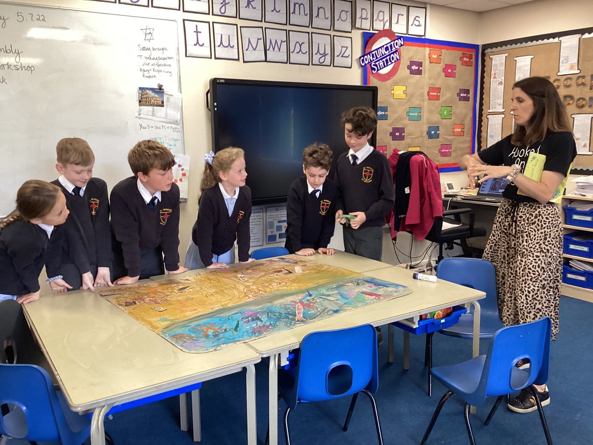 StTeresasUp's tweet photo. @reading_beyond_ Thank you so much to Rachel for inspiring Y3 to make amazing games with waste cardboard today ♻️ We had a fabulous time! https://t.co/551OLPColO