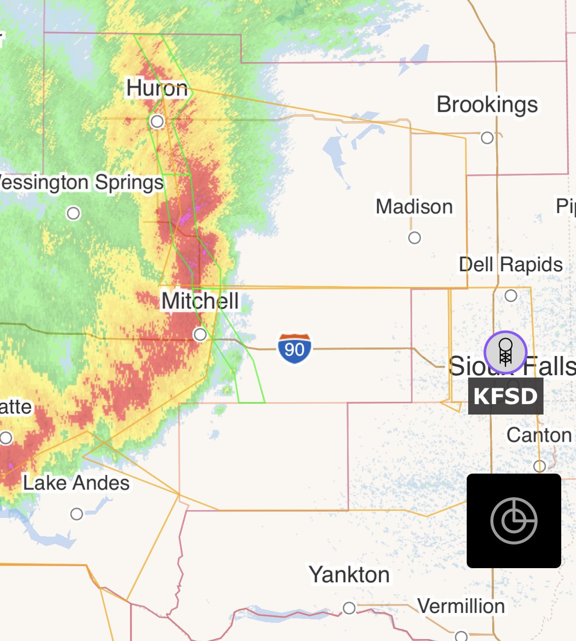MyRadar Weather on Twitter "BREAKING Huron, South Dakota just