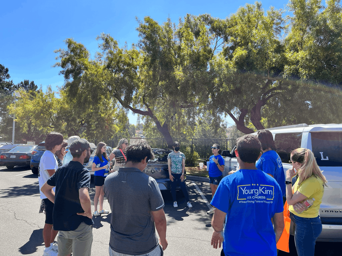 GOP's tweet image. Nationwide, Republicans are mobilizing and registering Americans who will VOTE RED in November! #LeadRight