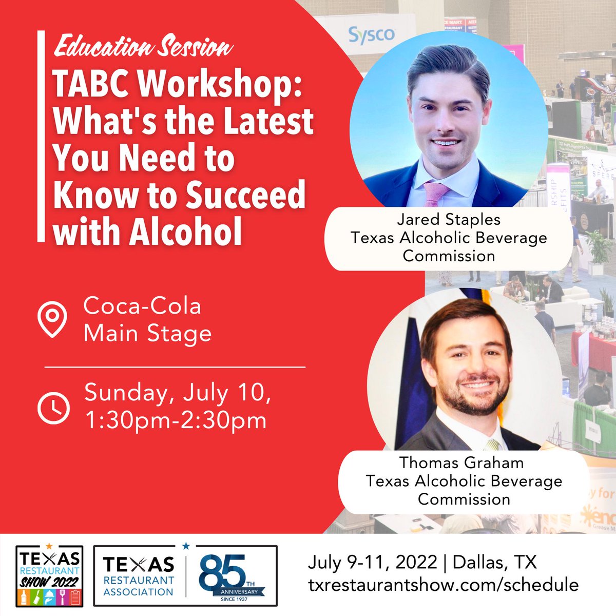 Looking forward to speaking at the #TXRestaurantShow in Dallas this Sunday! You can register to attend at txrestaurantshow.com/attend. See you there! <a href="/TexasABC/">Texas Alcoholic Beverage Commission</a> @TXRestAssoc