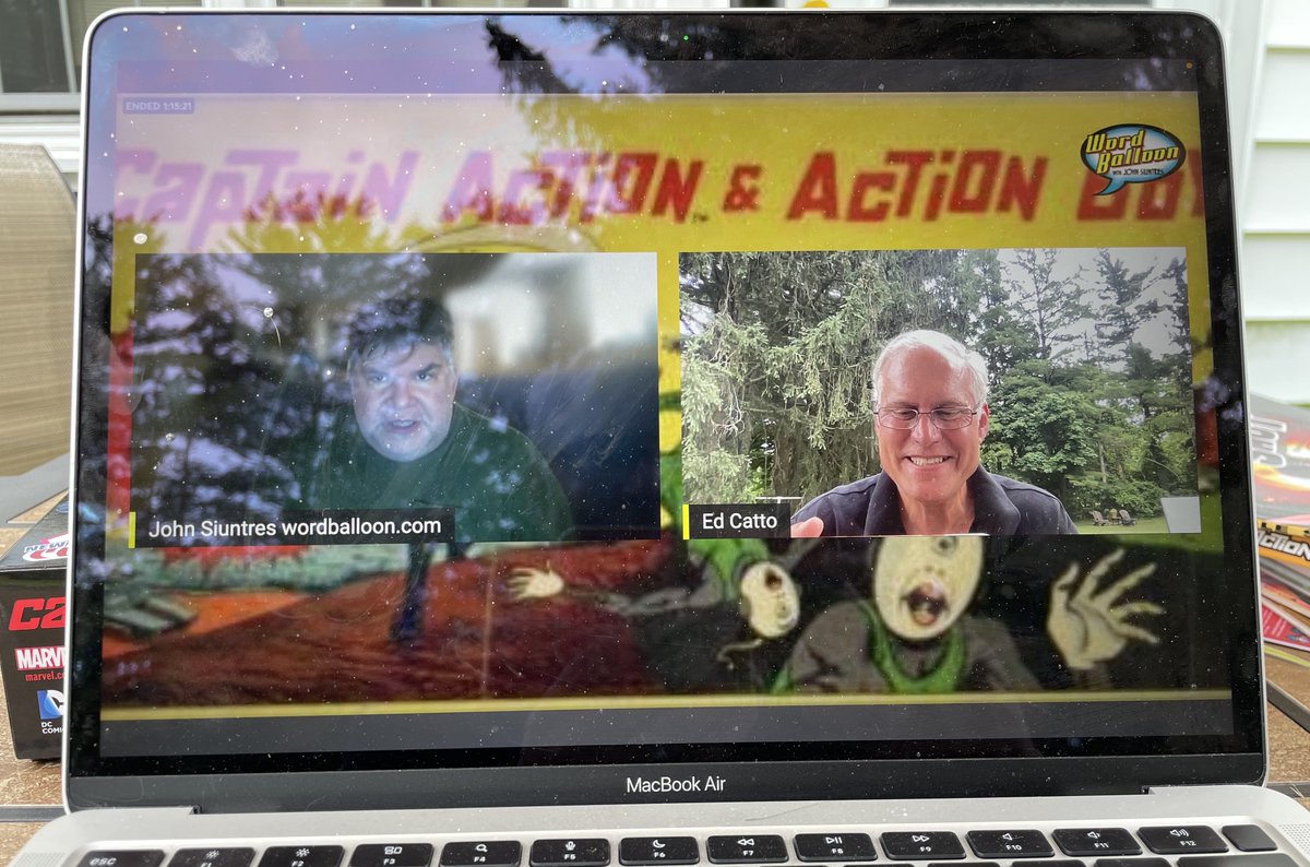Agendae12's tweet photo. On the very cool @johnwordballoon  #podcast, John Siuntres interviews our own @EdCatto about the publishing odyssey of the new Captain Action Classic HC! (He'll talk more about this at #SDCC2022 too! ) https://t.co/TSCHcKeu5j https://t.co/Quhgz4s7yr