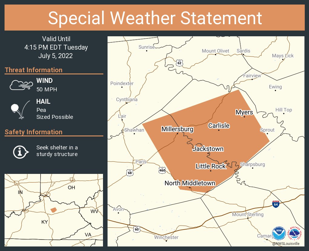 NWS Louisville on Twitter "A special weather statement has been issued