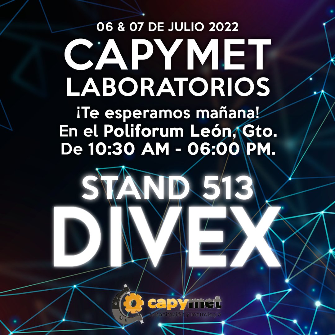 LCapymet's tweet photo. ⚜️¡VISITANOS EN LA EXPO DIVEX 2022!⚜️🌐😎
A partir de mañana miércoles 0️⃣6️⃣ y jueves 0️⃣7️⃣ de Julio, 2022.🤓
Regístrate y visita nuestro stand en: https://t.co/r28MMxOoEk ✨🦺
.
.
.
.
.
#LaboratorioCapymet #metrología #expodivex #DIVEX #expo2022 #Silao #PuertoInteriorSilao #FIPASI https://t.co/rqy8asNHKr