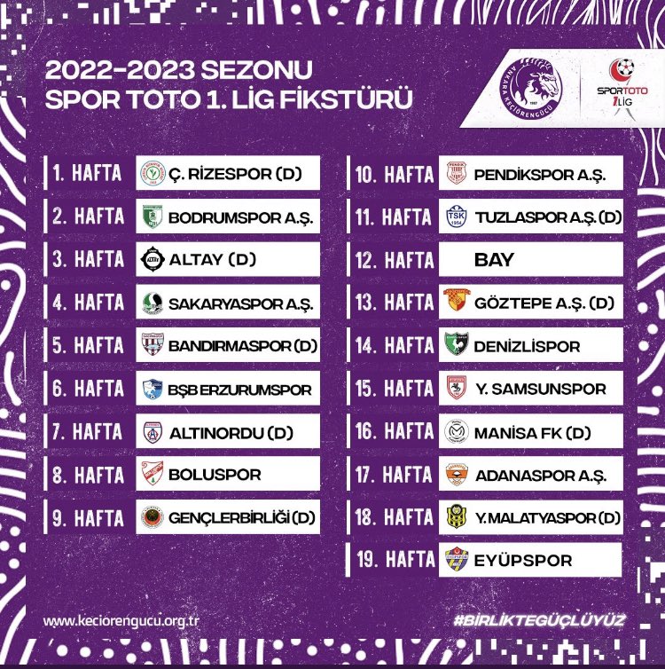 ibrahim AYHAN (@ibrahim_ayhan06) on Twitter photo Spor Toto 1. Lig 2022-2023 Sezonu fikstürümüz belli oldu
Başta <a href="/ankara_kg/">Emre Gökdemir İnşaat Ankara Keçiörengücü</a> müze ve tüm takımlara hayırlı olmasını diliyorum. Spor Toto 1. Lig 2022-2023 Sezonu fikstürümüz belli oldu
Başta <a href="/ankara_kg/">Emre Gökdemir İnşaat Ankara Keçiörengücü</a> müze ve tüm takımlara hayırlı olmasını diliyorum.