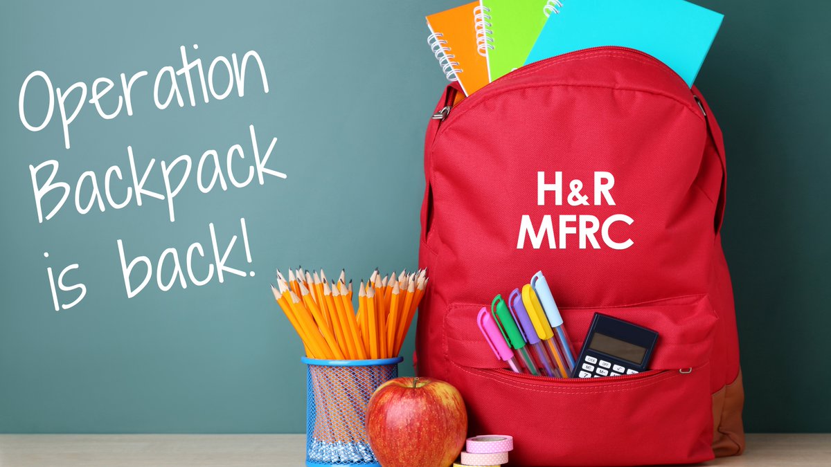 The H&R MFRC is collaborating with members of #HMCSGooseBay, @HMCS_NCSM_HDW, #HMCSMargaretBrooke, and #HMCSMaxBernays to gather donations of backpacks and school supplies. These donations will be given to children and youth in several Arctic communities during Op NANOOK. (1 of 2)