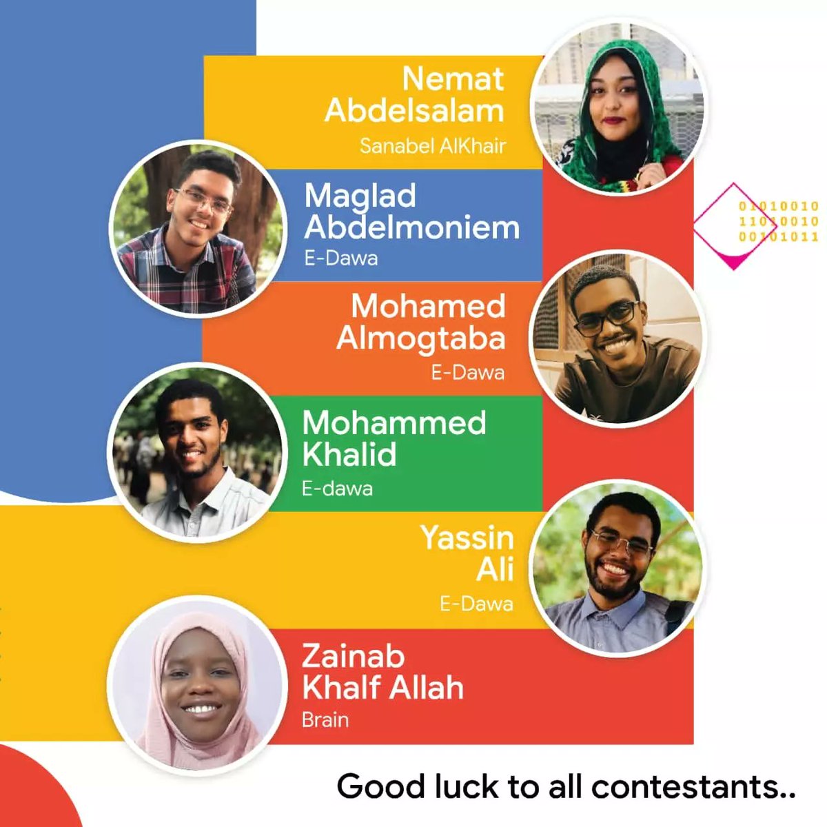 gdsc_uofk's tweet photo. Three teams from University of Khartoum qualified to be top 30 solutions in MENA region in the Solution Challenge, and now are competing to qualify to the semi-finals, wishing them to succeed in reaching the finals.

#GDSCMENA
#GoogleDeveloperStudentClubs
#SolutionChallenge https://t.co/LlDXnBqPs9
