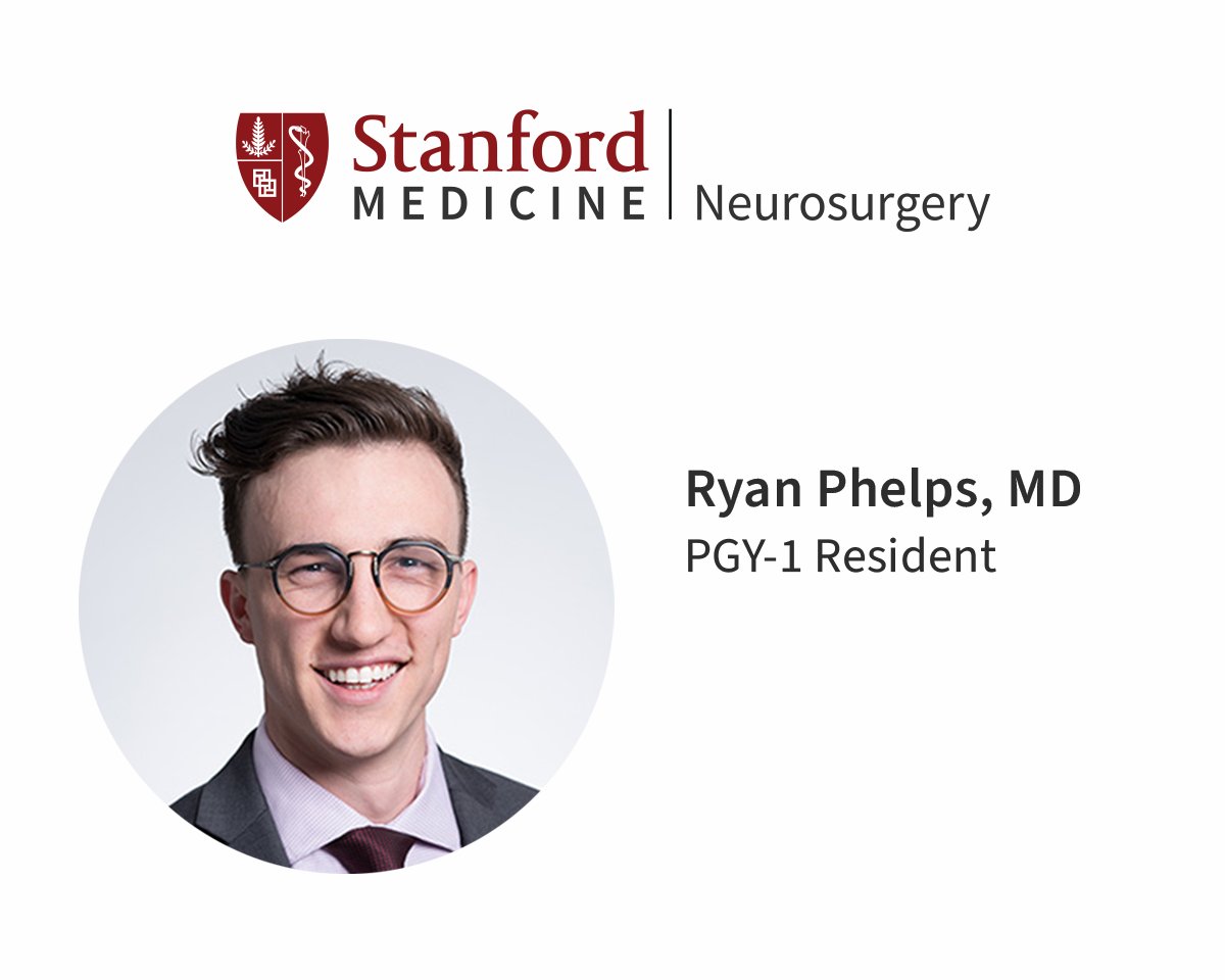 StanfordNsurg's tweet photo. Delighted to have PGY-1 resident @ryan_rl_phelps at @StanfordNsurg for training starting this summer. Welcome! https://t.co/0vTHEG7Jz2
#neurosurgeryresidency https://t.co/cmhLSfTrwS
