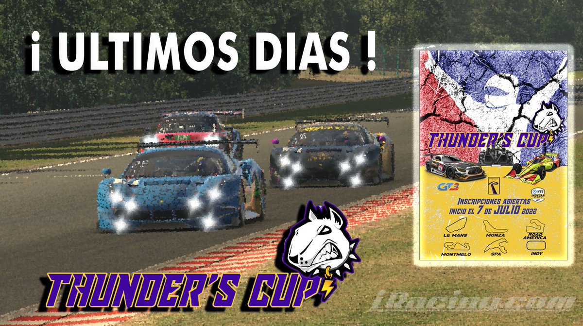⚠️Inscríbete⚠️
"Pachanga de novatos" últimos días de inscripción. 
Jueves 7 julio Race 1 Le mans (GT3).
Libres: 21:45h
Cali: 22:00h
Race: 22:15 - 23:00h
(Hora canaria)

#goldlabeldetailing
#impolmurcia