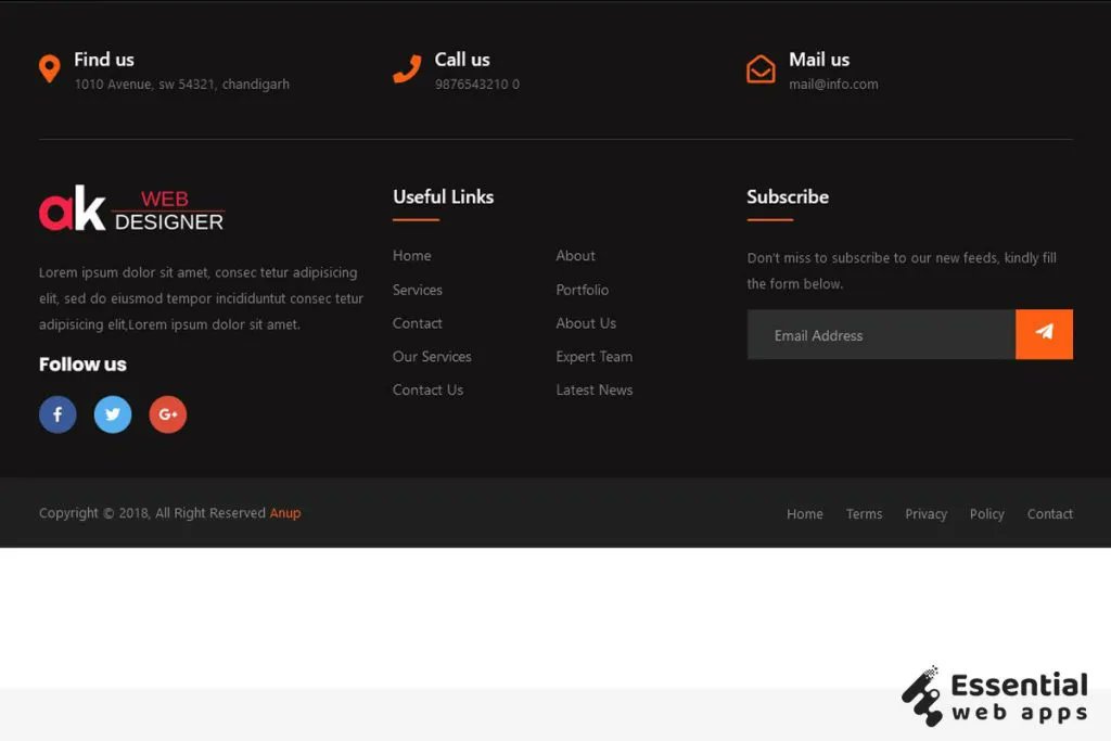 essentialwa's tweet image. 🔗buff.ly/3A8F8PI
💥Footer Responsive
💥how to create footer in bootstrap 4
#Wordpress #Elementortutorial #BootstrapCollection #javascript #ReactJS #UI #Bloggers #blogpost #responsivewebsite #CSS #csstricks #FrontEnd #webdesign #CodeNewbies #cssfooterideas @essentialwa