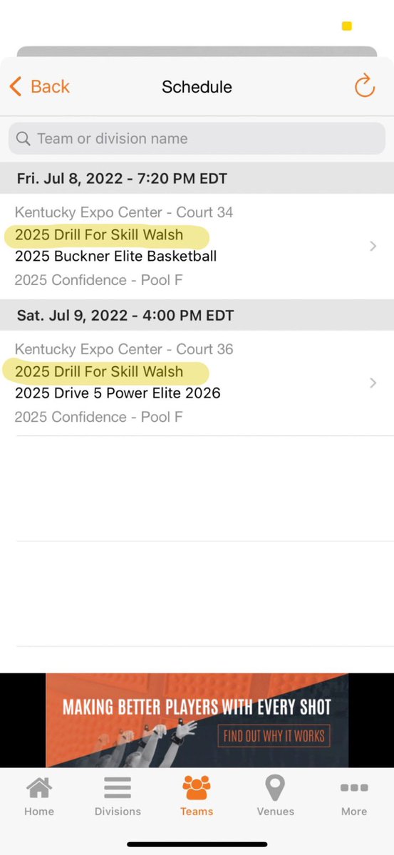 Come watch me play ball 🏀 with DFS Walsh in Louisville, Kentucky under 1 roof this weekend. You won’t be disappointed. <a href="/DFSAAU/">Drill for Skill AAU</a>