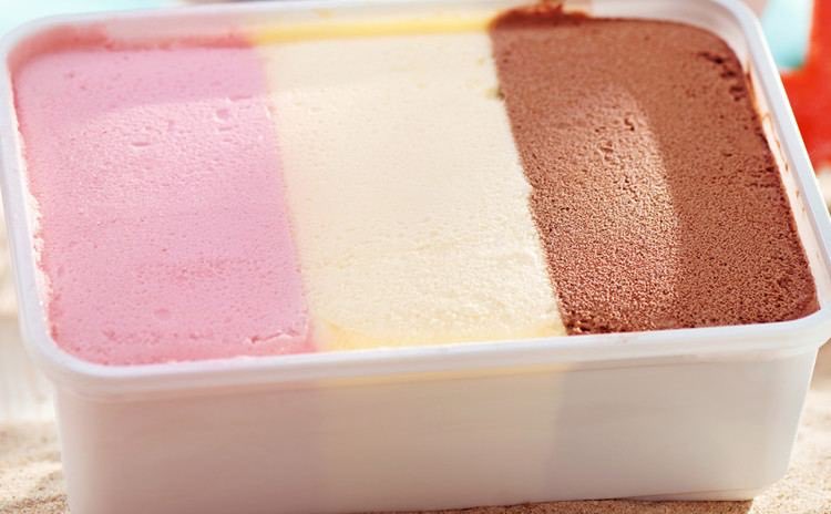 WikiVictorian on Twitter: "Neapolitan ice cream is a type of ice cream  composed of three separate flavors (vanilla, chocolate and strawberry)  arranged side by side in the same container. The first recorded