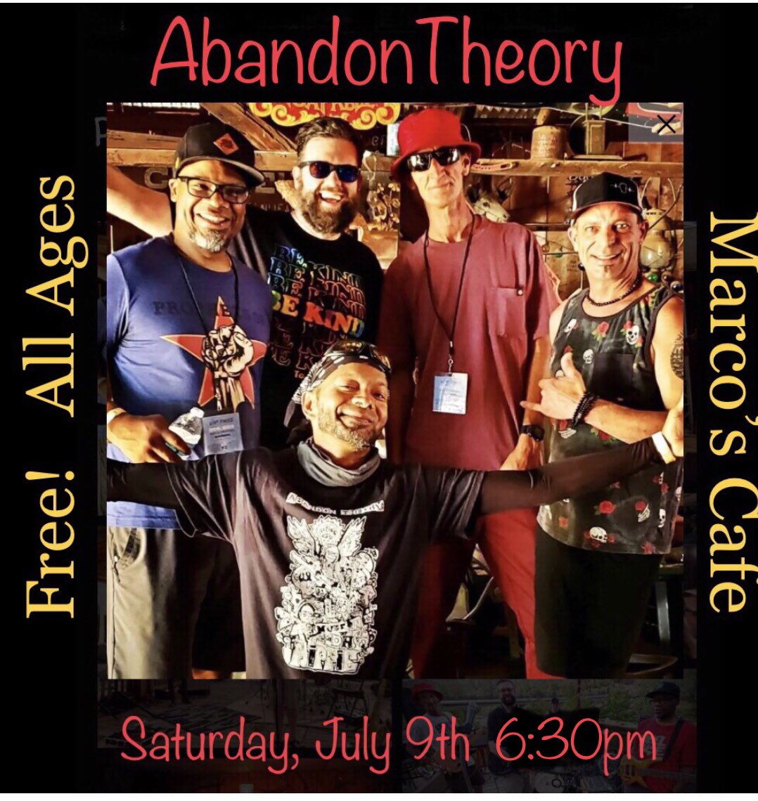 abandontheory's tweet photo. Join the party this Saturday (7/9) @marcoscafepizza with a special performance from Mountaindawg Joe Johnson starting at 6:30pm!  Then Abandon Theory from 7:30-10pm!!!  Spread the word… #livemusic #abandontheory #music #originalsongs #norcalmusic #musician #instamusic #goodmusic https://t.co/fT4dvWUTaM