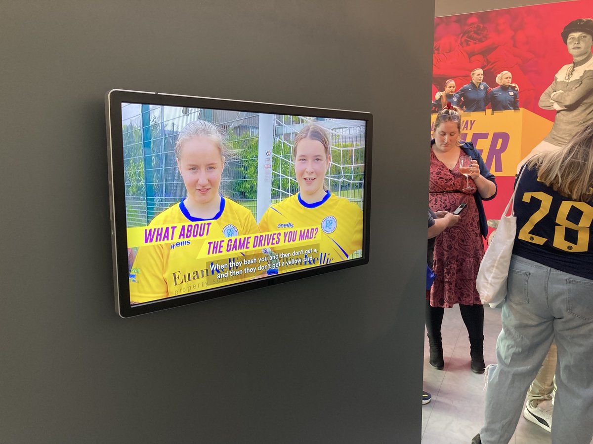 fuzzyduckcreate's tweet photo. A great evening celebrating just how far women's #football has come over the last century, with the launch of @FootballMuseum's latest exhibition which we've been proud to work on with @HeadlandDesign
 
#sport #sportingheritage #heritage #museum #design #womenseuro2022 https://t.co/3oGxViH1J0