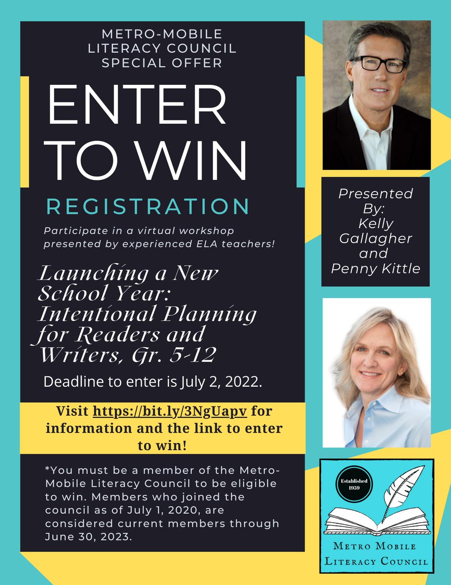 We have a winner! Amanda Browning, assistant principal at Dunbar Magnet School, won the opportunity to attend an ELA workshop presented by <a href="/KellyGToGo/">Kelly Gallagher</a> and @pennykittle. Congratulations, <a href="/mbamanda/">Amanda Browning</a>! Happy learning! <a href="/DunbarMagnet/">Official Dunbar Magnet</a> <a href="/MobilePublicSch/">MobilePublicSchools</a>