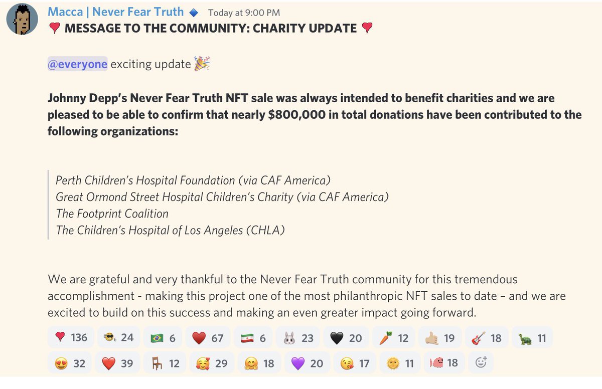 NOT JOHNNY DEPP DONATING TO ROBERT DOWNEY JR ORGANIZATION I'M GONNA CRY