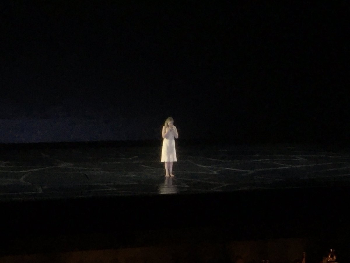 KarlHurb's tweet photo. A sinister presence amid the Provençal🌞 : #AndreaBreth‘s slow motion psychologic nightmare #Salome @festival_aix w youthful lyric @elsadreisig in title role. No dance. @ingometzmacher fab conducting 🎶 , crystal clear @OrchestreParis really as Elfenmusik w neu music in mind. 👏 https://t.co/3aez9GWH9j